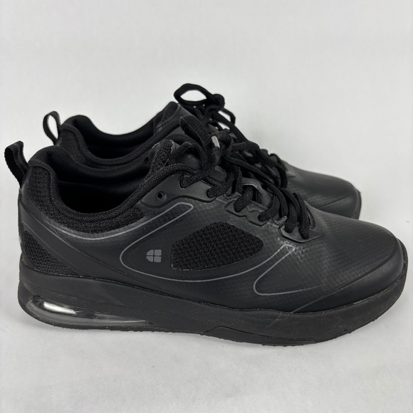Shoes for Crews Non-Slip Work/Stand Sneakers/Shoes Black Leather Women Size 8 - Picture 1 of 10